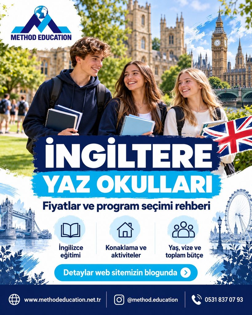 Method Education İngiltere yaz okulları, konaklama ve fiyat karşılaştırma rehberi