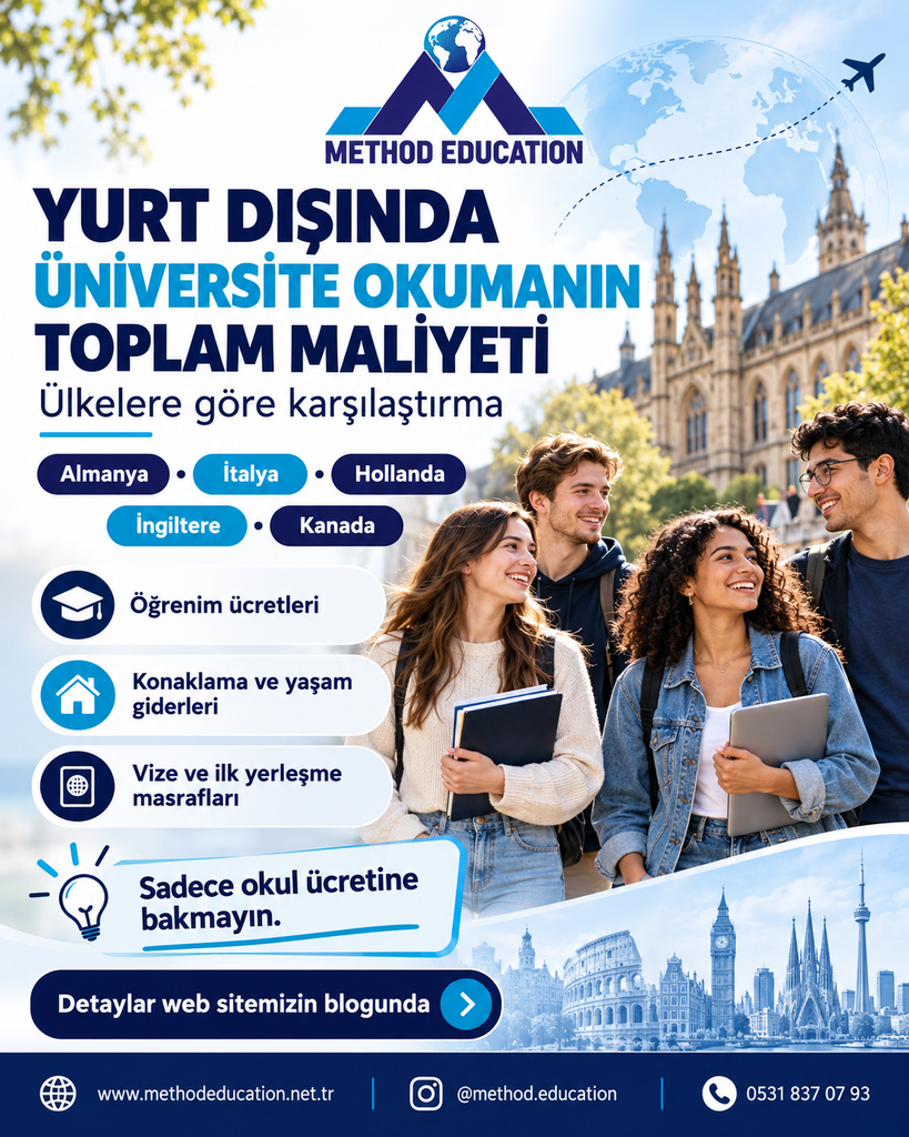 Yurt dışında üniversite okumanın maliyeti: Almanya, İtalya, Hollanda, İngiltere ve Kanada karşılaştırması
